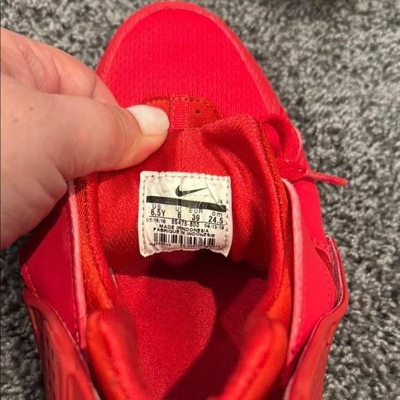 Nike Air Huarache Run (GS) Triple Red 654275 600 Size Youth sz 6.5Y/Womans 8•EUC - Picture 8 of 8